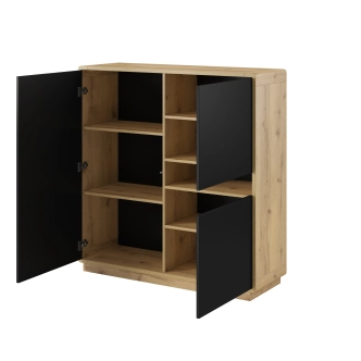 ZACARRIA obývací sestava, dub taurus/černý supermat