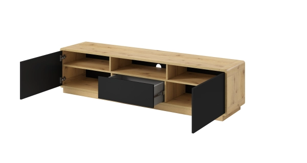 ZACARRIA obývací sestava, dub taurus/černý supermat