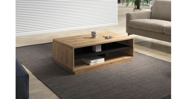 ZACARRIA obývací sestava, dub taurus/černý supermat