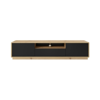 ZACARRIA televizní stolek 200cm, dub taurus/černý supermat