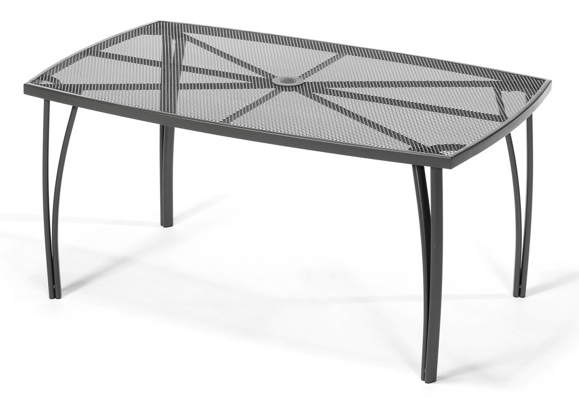 Kovový zahradní stůl AXIMA 90x150 cm, antracit