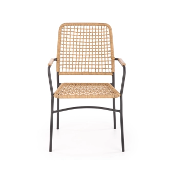 Zahradní křeslo KALEO, přírodní/černá