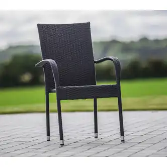 Zahradní křeslo z umělého ratanu ALEK, antracit
