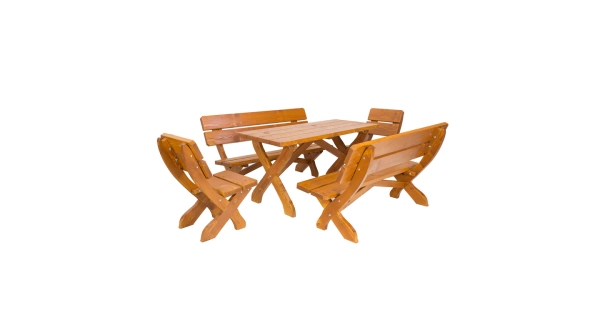 Zahradní lavice CRASSULA 150, masiv smrk/dub