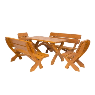 Zahradní lavice CRASSULA 150, masiv smrk/dub