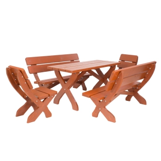 Zahradní lavice CRASSULA 200, masiv smrk/teak