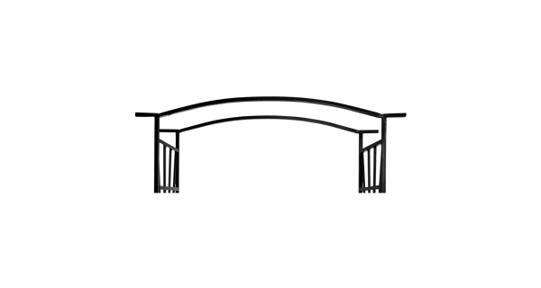 Zahradní lavička s pergolou METIA, černá