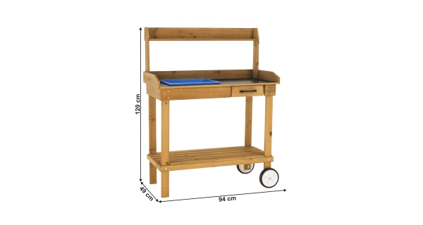 Zahradní pracovní stůl MAUB, dřevo/hnědá