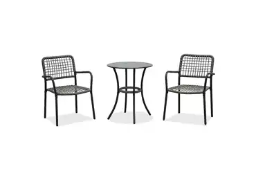 Zahradní set IWELMOR 1+2, umělý ratan, antracit