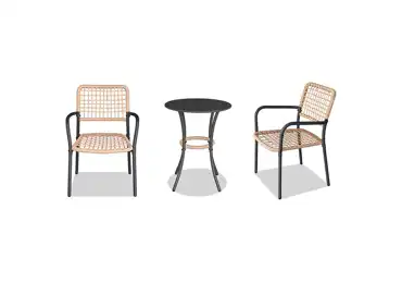 Zahradní set IWELMOR 1+2, umělý ratan, přírodní