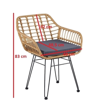 Zahradní set PLEURI, hnědý