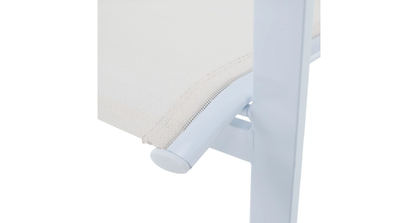 Zahradní stohovatelná židle FRASCE, bílá ocel/dub