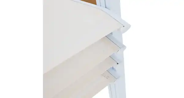 Zahradní stohovatelná židle FRASCE, bílá ocel/dub