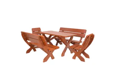 Zahradní stůl CRASSULA 200, masiv smrk/teak