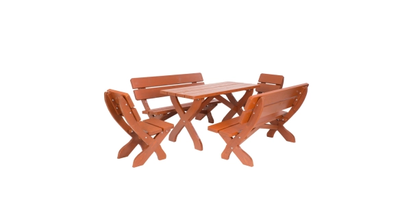 Zahradní stůl CRASSULA 200, masiv smrk/teak