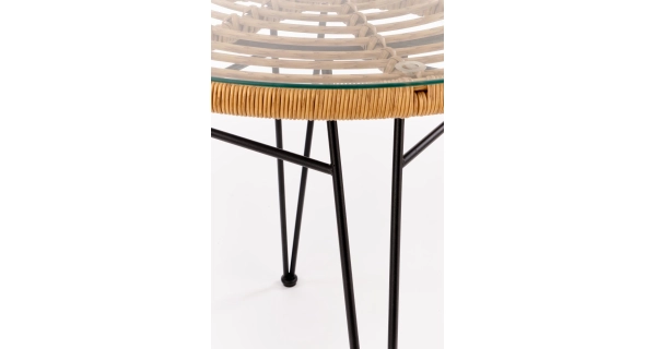 Zahradní stůl PAHALA, přírodní/černá