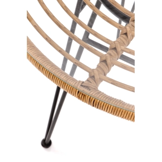 Zahradní stůl PAHALA, přírodní/černá