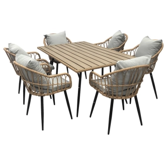 Zahradní stůl VARTEL, umělý ratan