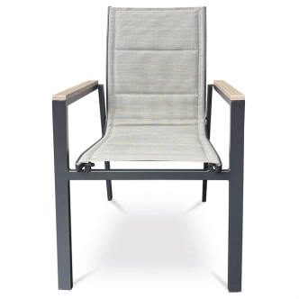 Zahradní židle FENZEL, béžová/černá