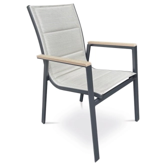 Zahradní židle FENZEL, béžová/černá