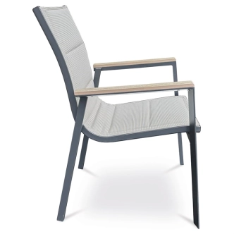 Zahradní židle FENZEL, béžová/černá