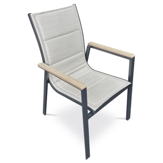 Zahradní židle FENZEL, béžová/černá