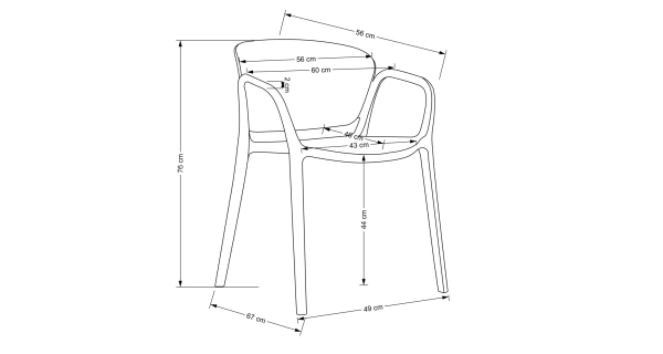Zahradní židle JAVALEON, černá