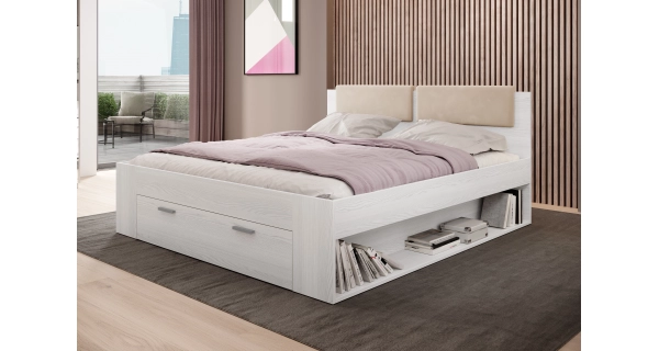 ZANDER postel 180x200 cm, abisko ash