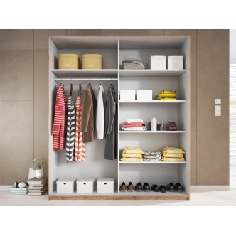 ZANDER skříň 200, dub monastery/černý lesk