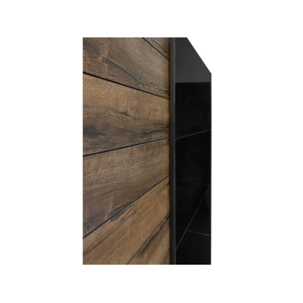 ZANDER skříň 200, dub monastery/černý lesk