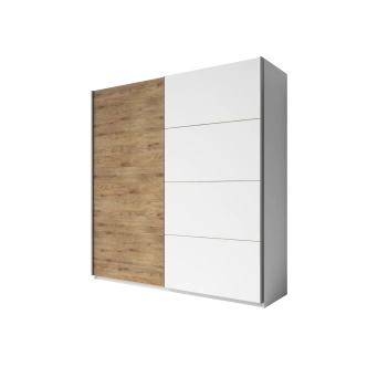 ZANDER skříň 220, dub beaufort/bílá