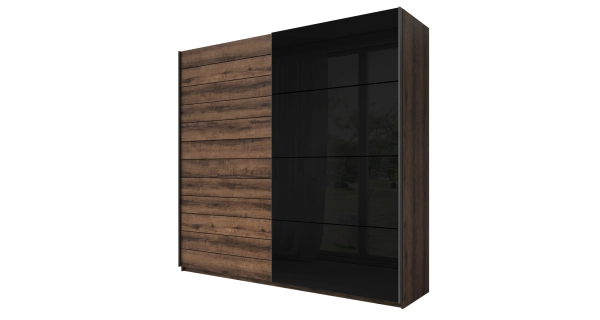 ZANDER skříň 220, dub monastery/černý lesk