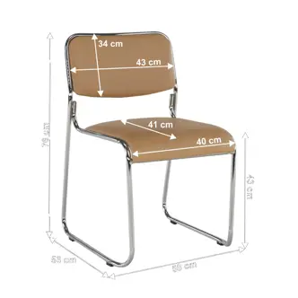 Zasedací stolička SINCOPY, hnědá ekokůže