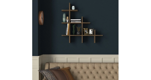 Závěsná police BELFORD, vlašský ořech