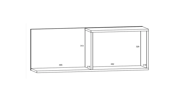 Závěsná police DZENGAL, dub sonoma, 5 let záruka