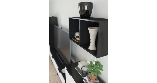 Závěsná police OSMAK, černá, 5 let záruka