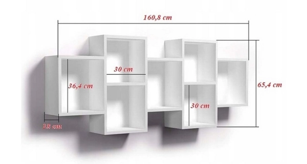 Závěsná police PASSIFLORA 160, bílá