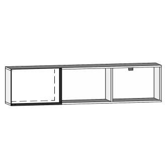 Závěsná police s dvířky DZENGAL 1D, dub sonoma/bílá, 5 let záruka