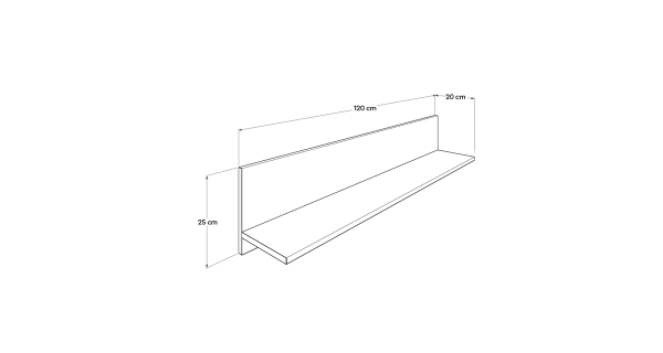Závěsná police SACA, dub sonoma
