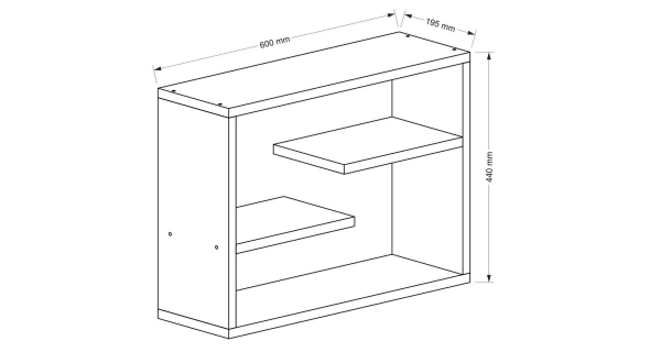 Závěsná police VILACH, bílá