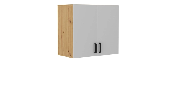 Závěsná skříňka AGEPSTA 2D, dub artisan/světle šedá