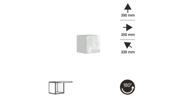 Závěsná skříňka ANTOFALLA typ 1, bílá/bílý lesk