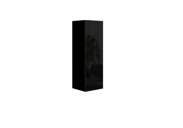 Závěsná skříňka ANTOFALLA typ 3, černá/černý lesk