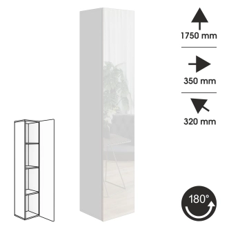 Závěsná skříňka ANTOFALLA typ 4, bílá/bílý lesk
