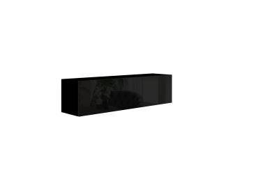 Závěsná skříňka ANTOFALLA typ 7, černá/černý lesk