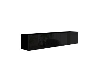 Závěsná skříňka ANTOFALLA typ 8, černá/černý lesk