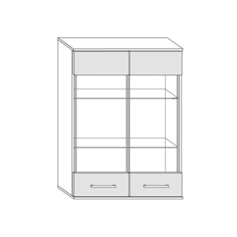 Závěsná skříňka DAMARA, craft bílý/grafit