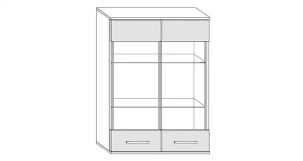 Závěsná skříňka DAMARA, švestka/černý lesk