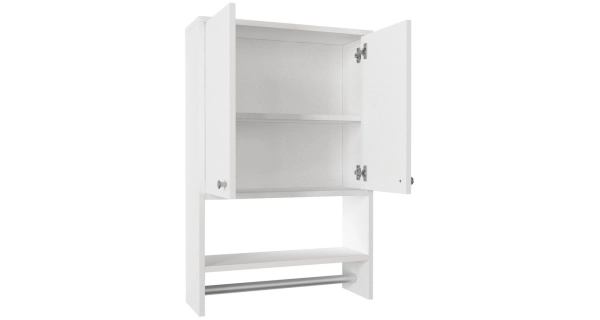 Závěsná skříňka do koupelny EZRA, bílá