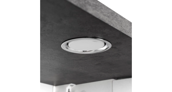 Závěsná skříňka ELZA 2D se zrcadlem a osvětlením, bílá/beton